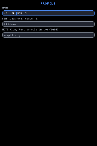 the caret placed inside existing text