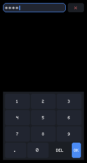 a password field mirrored