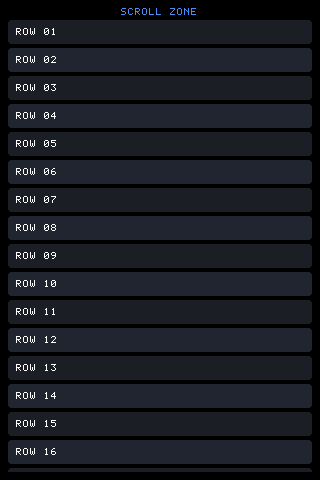 A scroll zone at the top of its content